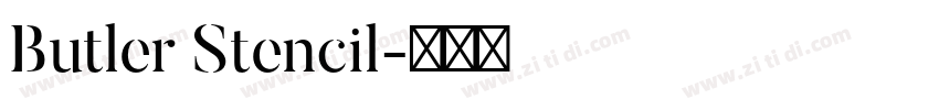 Butler Stencil字体转换